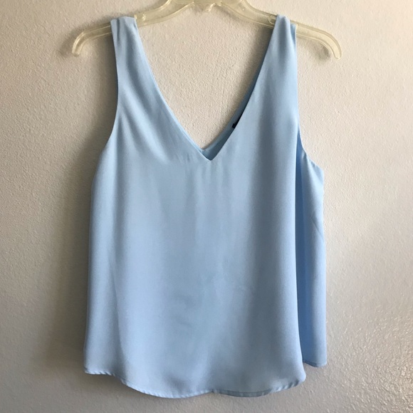 Forever 21 Tops - V neck light blue tank top/shell